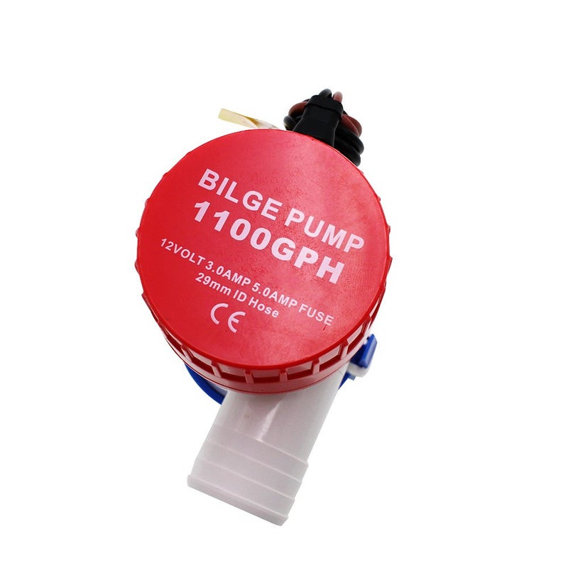 Creatorele 1100GPH 12V Bilge Pumps for Boats Marine Bilge Pump Reliable Water Removal System, Suit for 1-1/8 inch / 29mm Hose - Image 1